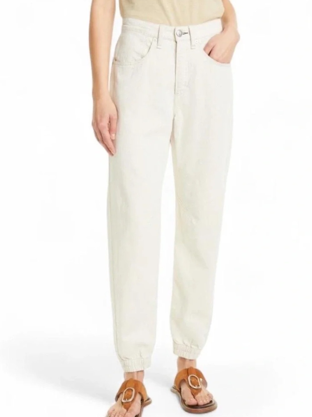 Rag & Bone Ivory Jogger Pull On Pants